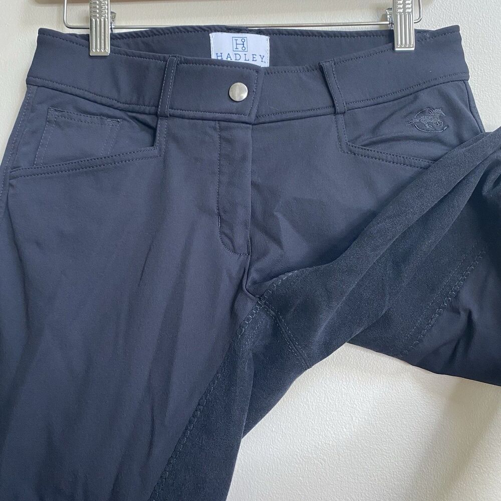 Hadley Black Mid-Rise Full Seat Riding Breeches By SmartPak Size 28 Regular - Picture 7 of 16